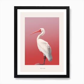 Minimalist Pelican 3 Bird Poster Art Print