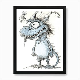 Dragon With Horns Art Print