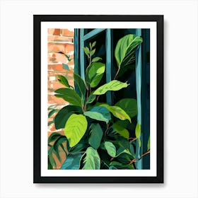 Plant In A Window Art Print