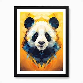 Panda Art In Geometric Abstraction Style 2 Art Print