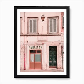 Barber Shop In Rome Art Print