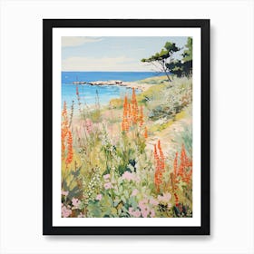 Mediterranean Seaside Meadow - expressionism 2 Art Print