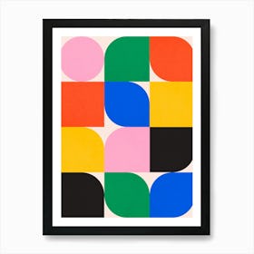 Colorful geometric shapes 6 Art Print