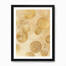 Gold Circles 3 Art Print