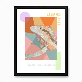 Agamas Tegus Uromastyx Abstract Modern Illustration 4 Poster Art Print