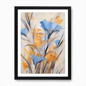 Fall Flower Painting Cornflower 1 Art Print