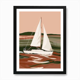 Sailboat In The Ocean 6 Art Print