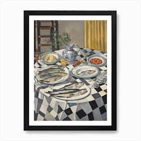 Sardines Still Life Painting Art Print