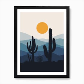 Cactus In The Desert 46 Art Print