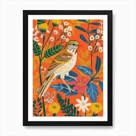 Spring Birds Sparrow 2 Art Print