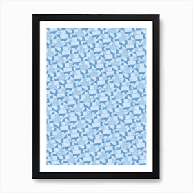 Blue Geometric Art Print