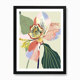 Colourful Flower Illustration Hellebore 4 Art Print