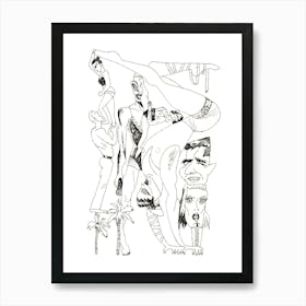 The talent show: acrobats Art Print