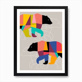 Twin Bears Art Print