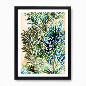 Acropora Valida 2 Vintage Graphic Watercolour Art Print