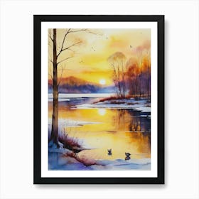 Winter Sunset 8 Art Print