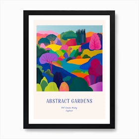 Colourful Gardens Rhs Garden Wisley United Kingdom 2 Blue Poster Art Print