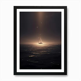 Sailboat In The Ocean 4 Art Print