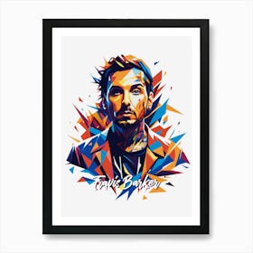 Travis Barker Blink 182 01 Portrait Music Icon WPAP Pop Art Style Art Print