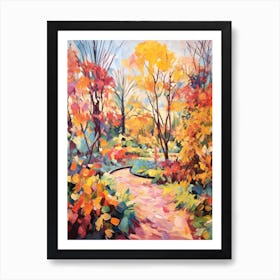 Autumn Gardens Painting Central Park Conservatory Garden 3 Art Print