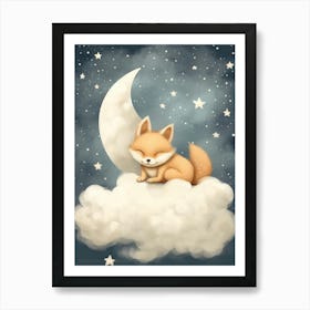 Sleeping Baby Fox 3 Art Print