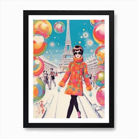 Fantasy Holidays In Paris Kitsch 3 Art Print