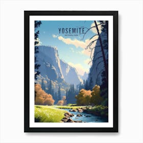 Yosemite National Park Painting Art Print