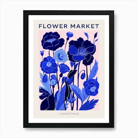 Blue Flower Market Poster Lisianthus 1 Art Print