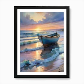 Boat On The Beach 1 Art Print