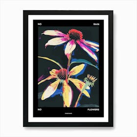 No Rain No Flowers Poster Coneflower 1 Art Print