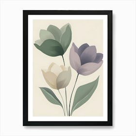 Three Tulips Art Print