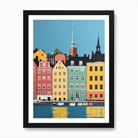 Colorful Buildings In Stockholm, Sweden Art Print