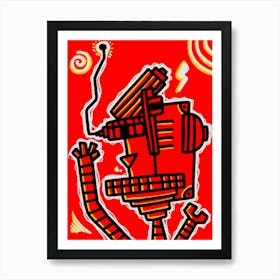 Abstract Robot Art Print