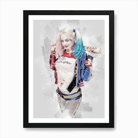 Harley Quinn Suicide Squad Painting Art Print