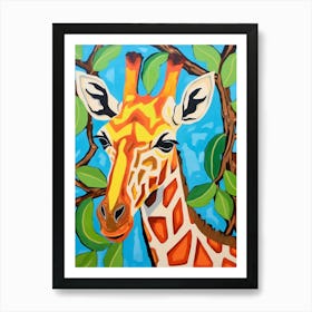 Maximalist Animal Painting Giraffe 2 Art Print