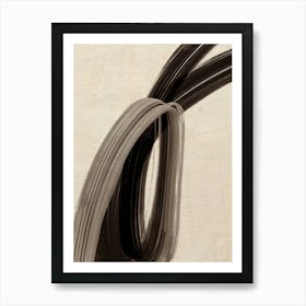 Brown Strokes No 1 Art Print