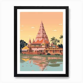 Prayagraj India  Travel Illustration 3 Art Print