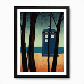 Tardis In The Woods Art Print