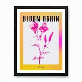 Hot Pink Aconitum 1 Poster Art Print