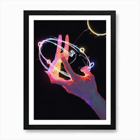 Neon Hand Art Print