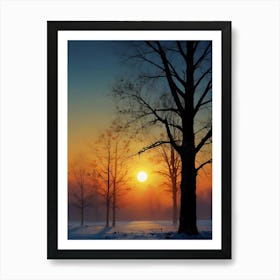 Sunrise In The Park Art Print