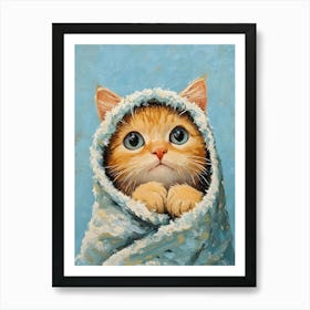 Bathroom Cat 21 Art Print