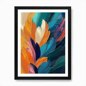 Abstract Colourful Bright Picture Painting Art Print