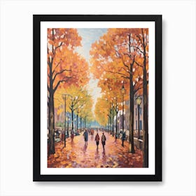 Autumn City Park Painting Westerpark Amsterdam Netherlands 2 Art Print