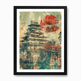 Nagoya Castle Mid Century Modern 1 Art Print