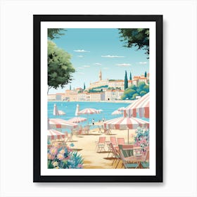 Cannes France 2 Illustration Art Print