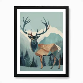 Deer In The Forest 9 Art Print