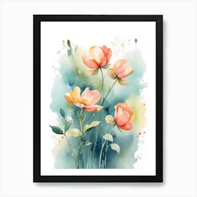 Watercolor Flowers 19 Art Print