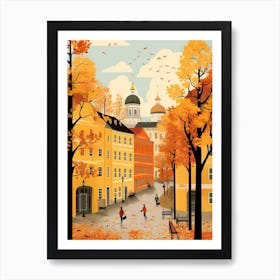 Helsinki In Autumn Fall Travel Art 3 Art Print