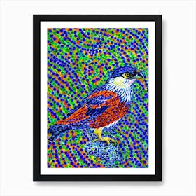 Osprey 2 Yayoi Kusama Style Illustration Bird Art Print